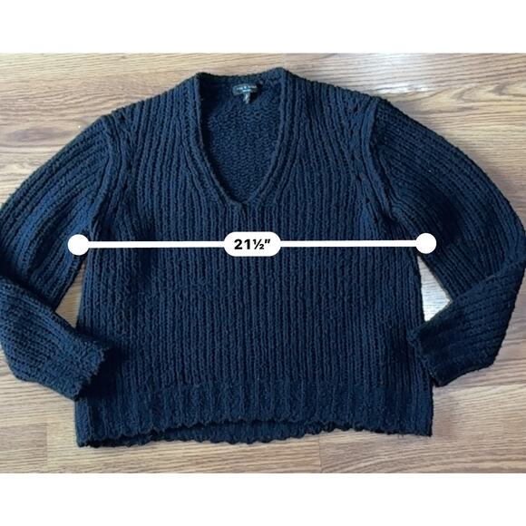 Rag & Bone black 100% merino wool sweater size small - Picture 5 of 8